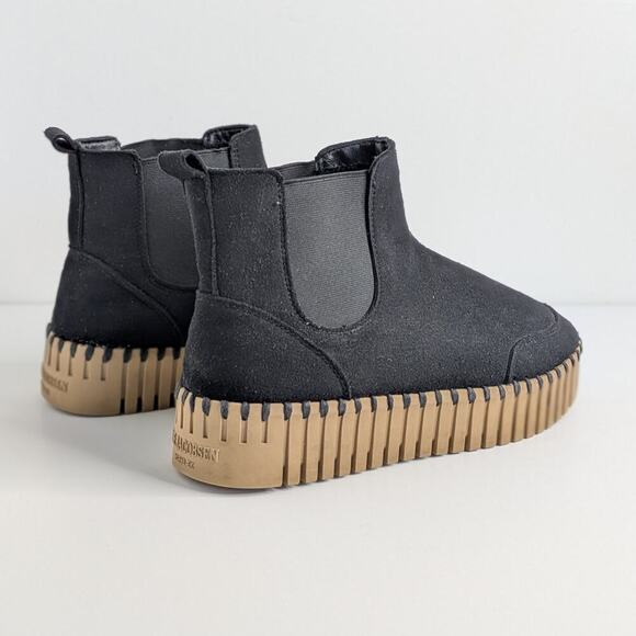 Ilse Jacobsen Tulip 6370 Plateau Ankle Boots EU 37 Black Chelsea Platform - Picture 15 of 16